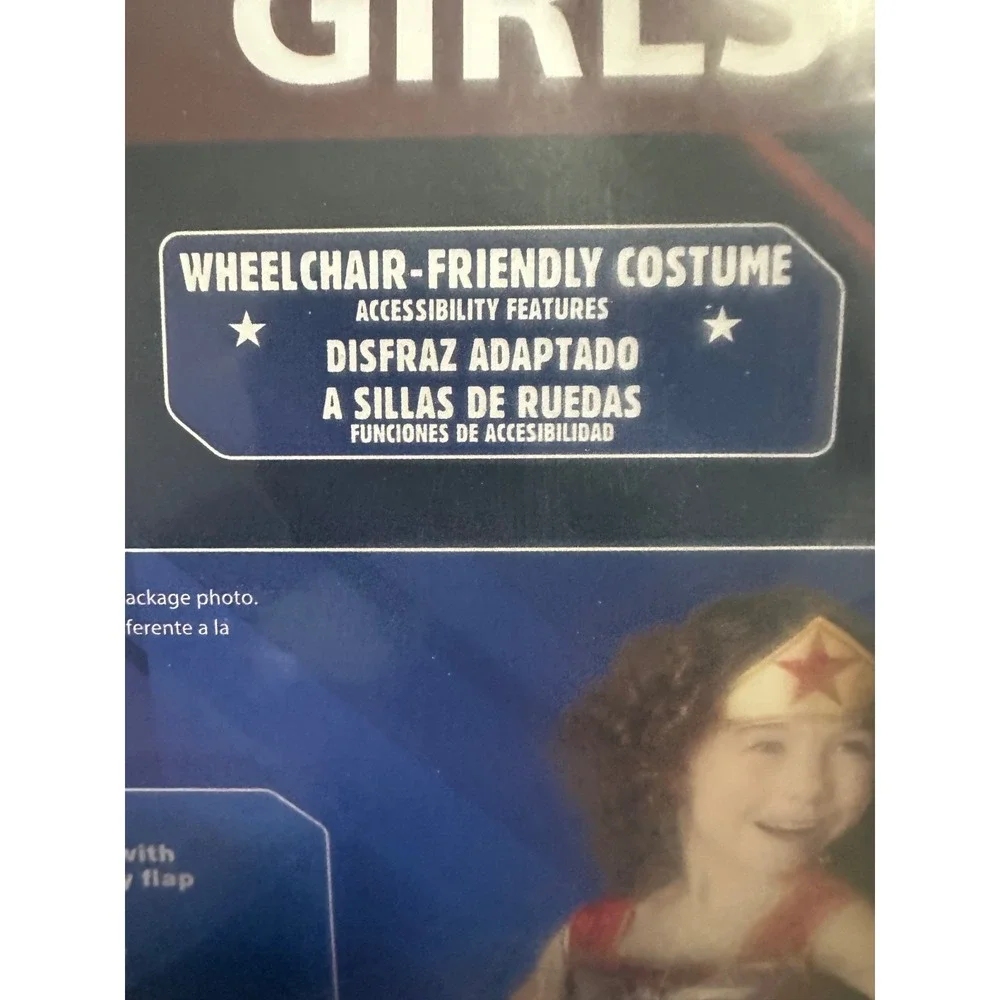wonder woman wheelchair friendly halloween costume NWT‎ girls 6-6x